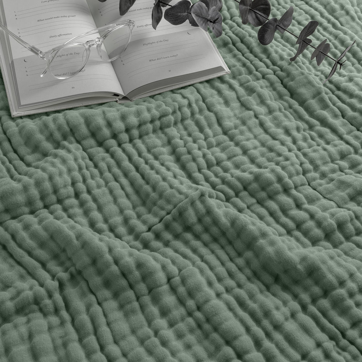 Comfy Cubs front view of fern queen blanket showing full design and cozy appeal