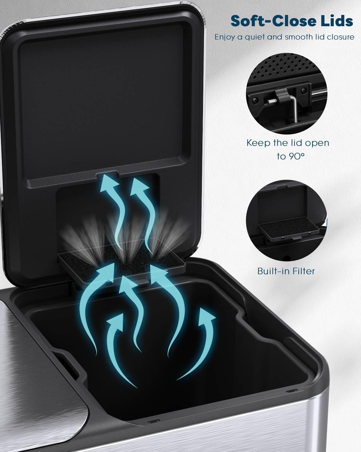 ComfyCorner anti-fingerprint stainless steel finish resisting smudges for neat appearance