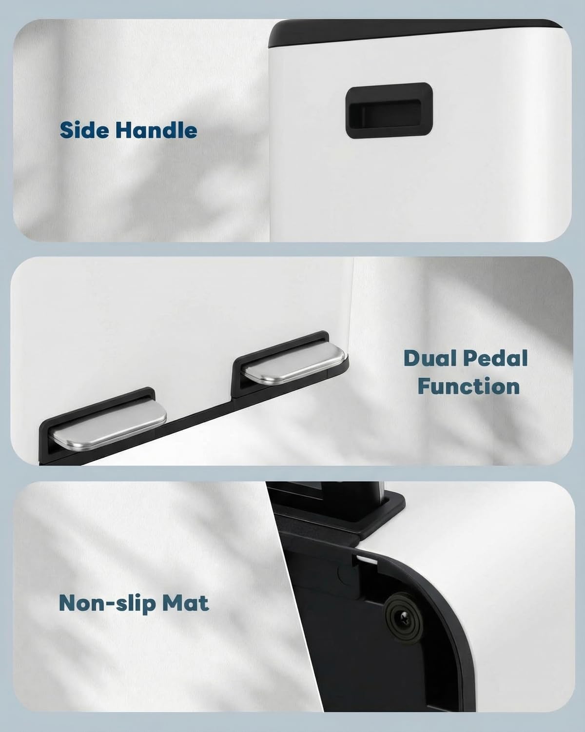 ComfyCorner removable inner buckets lifted out for easy emptying and cleaning benefit