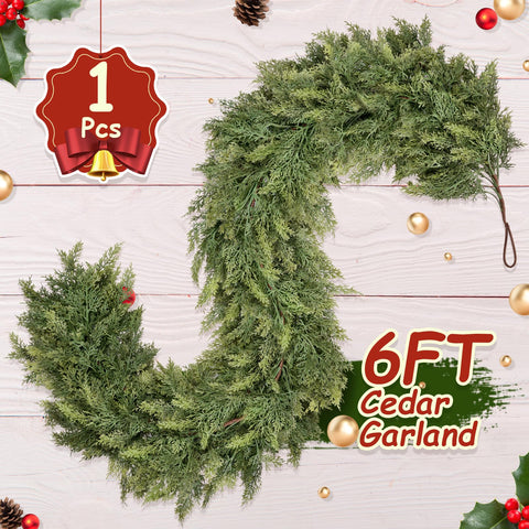 ComfyKit garland layered with lights and ornaments showing decorative versatility