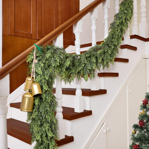 ComfyKit garland on a covered porch showing weatherproof outdoor use