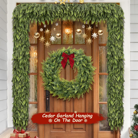 ComfyKit garland next to ruler illustrating the accurate six-foot length
