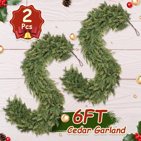 ComfyKit garland on front door entryway creating welcoming, weatherproof seasonal display