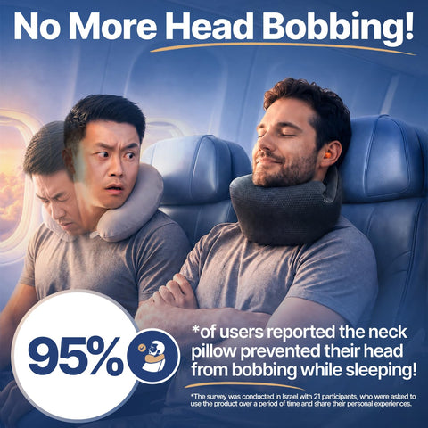 ComfyNap folded in chinrest position demonstrating stable head support benefit