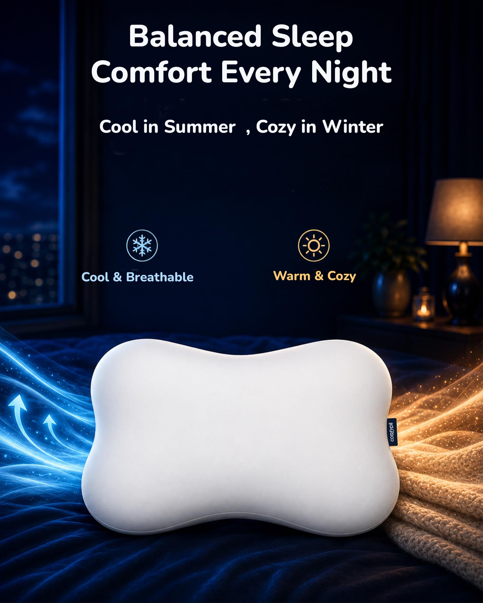 COMFYPIL zippered removable cover for easy washing and freshness