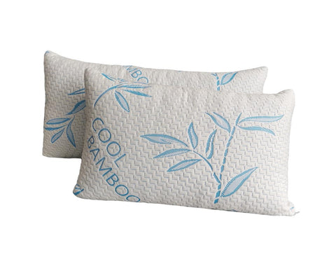 ComfySleep king pillows front view showing two-pack and benefits of support