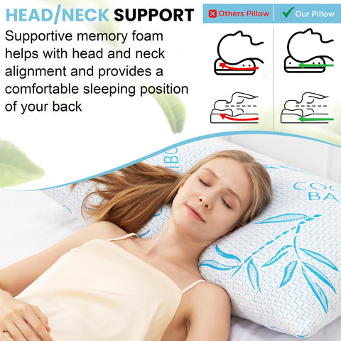 ComfySleep pillow next to ruler demonstrating true king-size scale benefit