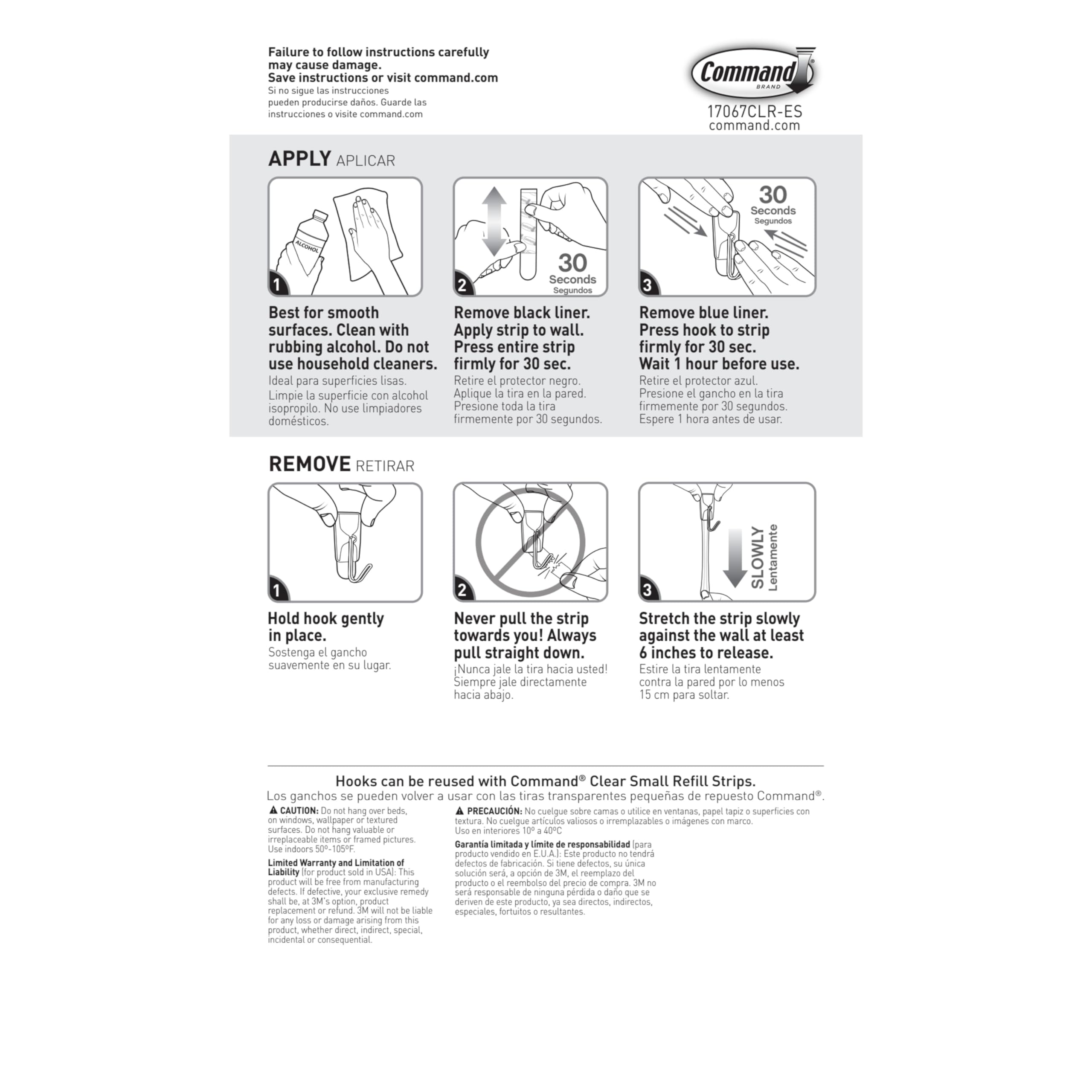 Command clear wire hook mounted on bathroom tile demonstrating water-resistant use