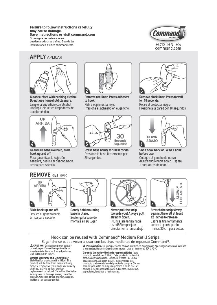 Open package with two hooks and four strips showing included components and readiness