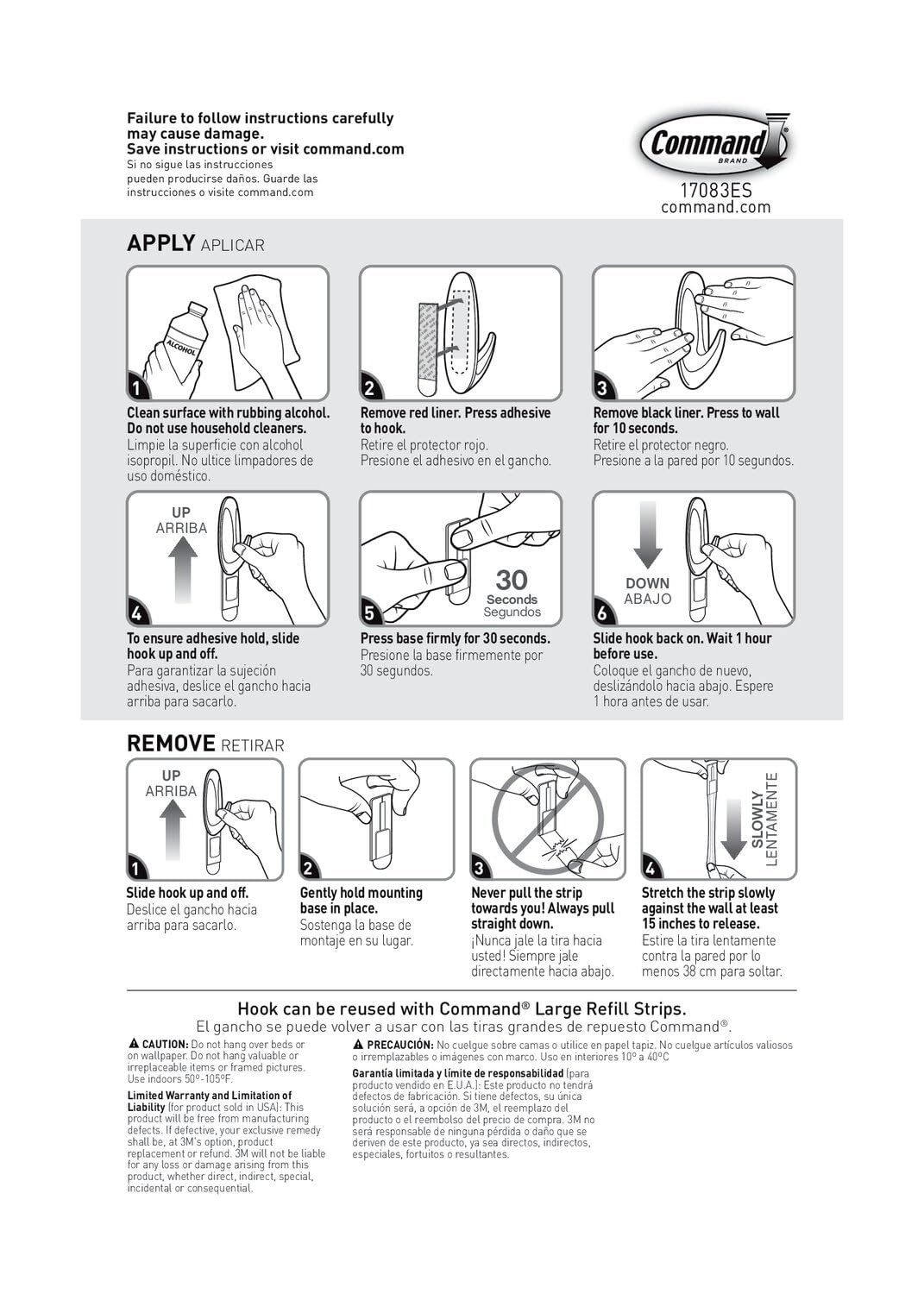 Command hook next to hand showing size and practical handling benefit