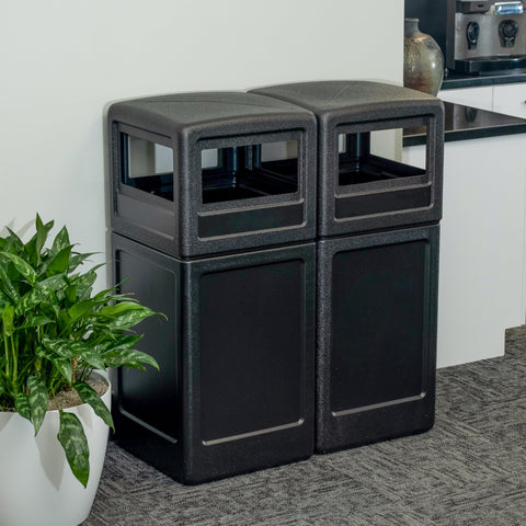 Commercial Zone PolyTec placed in a lobby showing discreet placement and practical waste containment