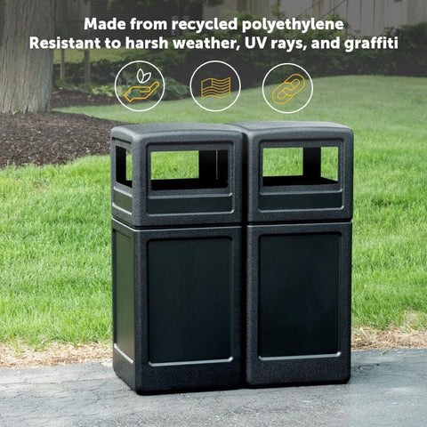 Commercial Zone PolyTec texture detail showing recycled polyethylene finish and graffiti resistance