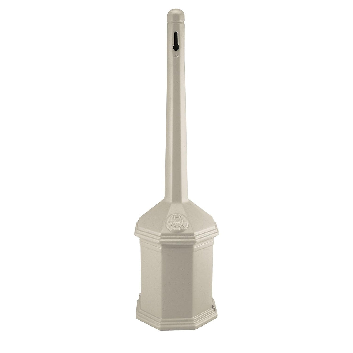 Commercial Zone beige Site Saver front view showing compact hexagon design and placement benefit