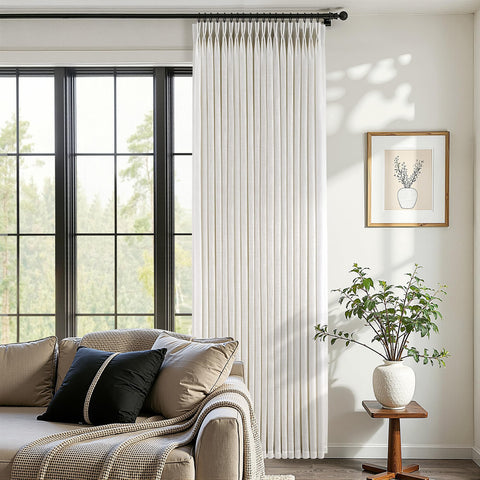 COMON HOME pinch pleat top detail, keeps tailored crisp folds for elegance