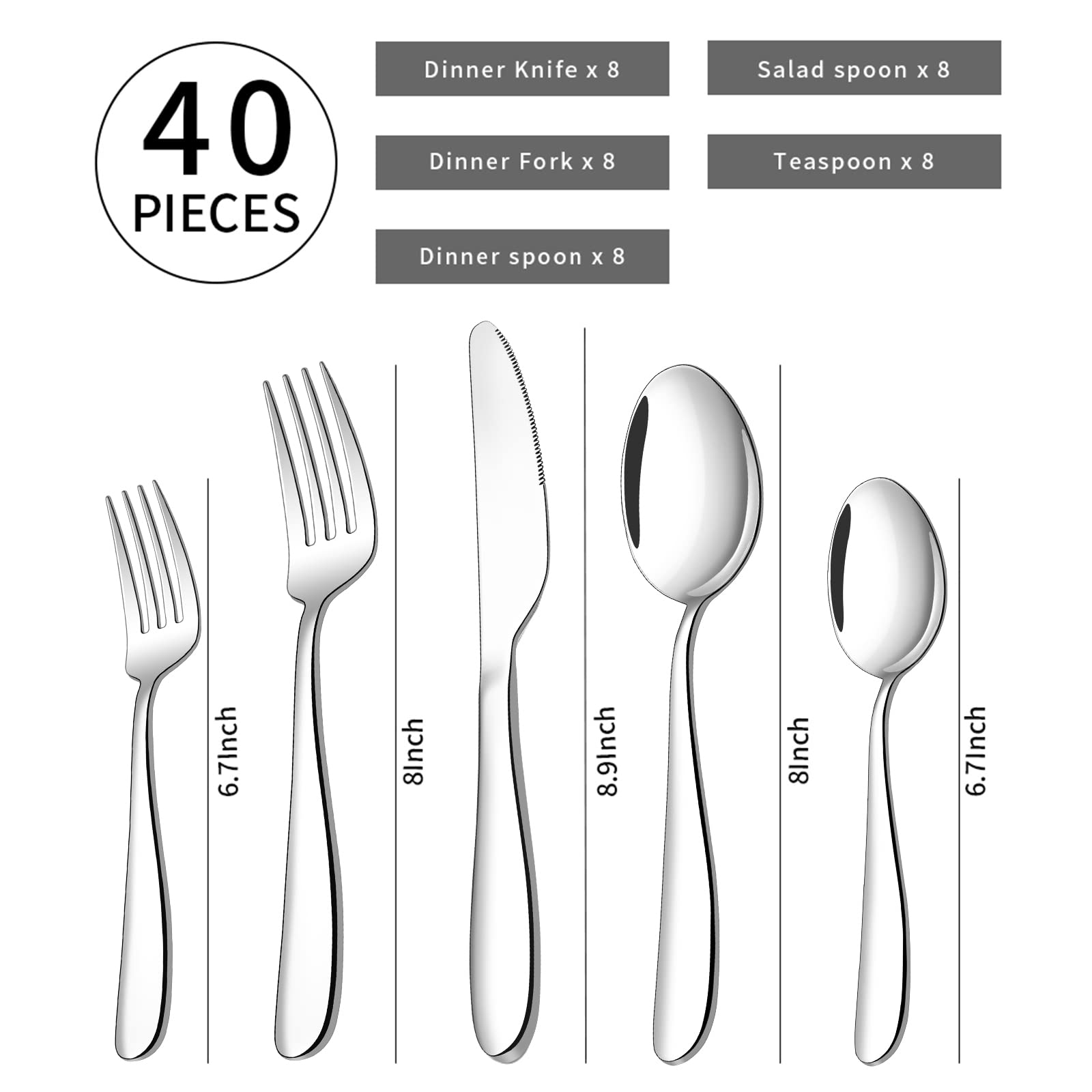 Compralo dinner knife close-up showing ergonomic handle and durable edge benefit
