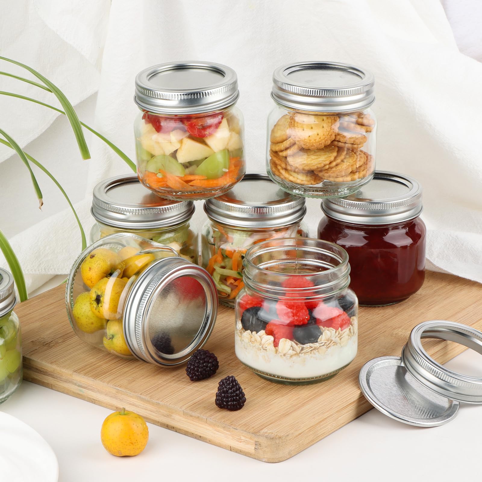 Comrzor mason jars styled as party favors showing decorative potential and presentation