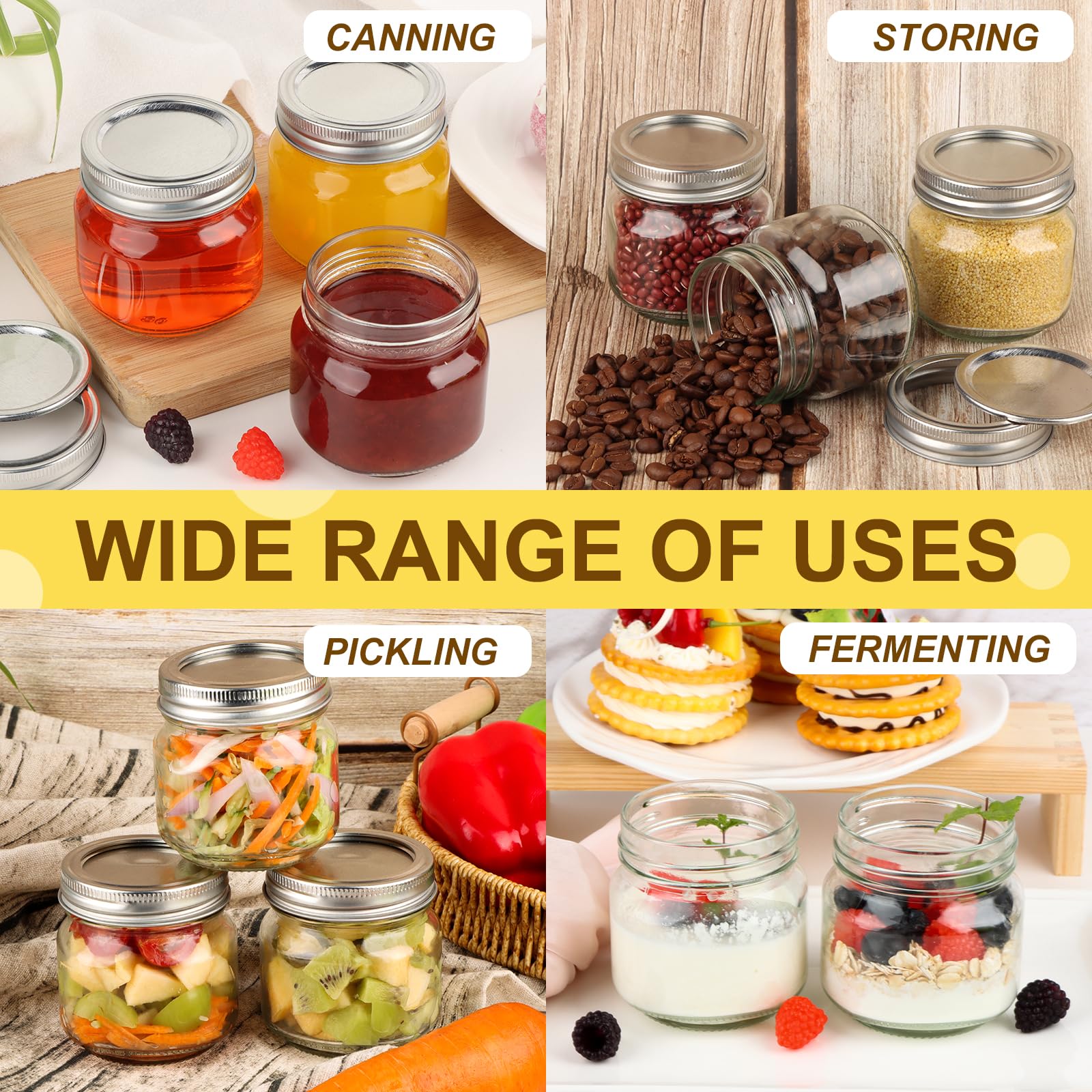 Comrzor filled jars on kitchen counter demonstrating portioned food storage convenience