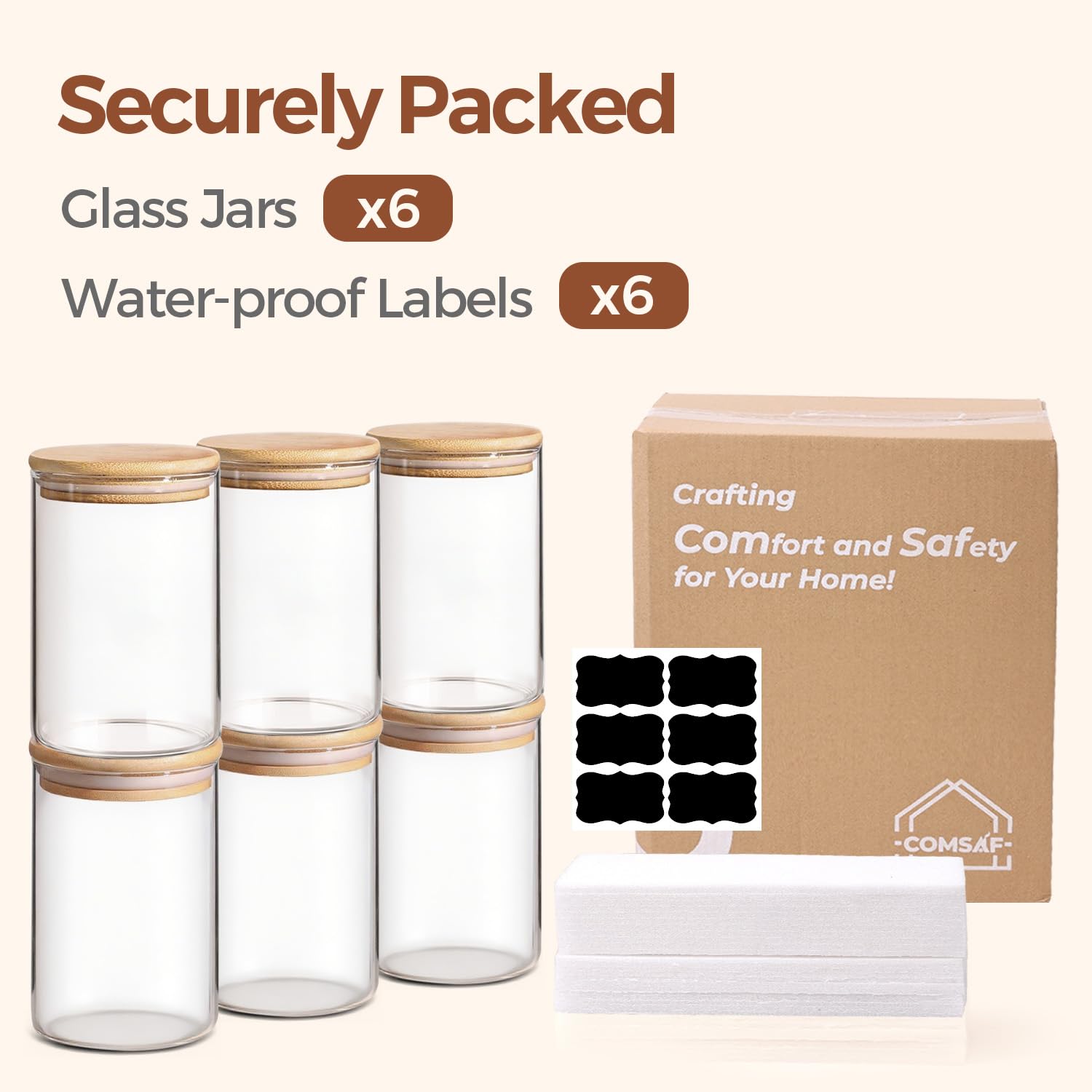 ComSaf set arranged on countertop adding tidy, modern kitchen style