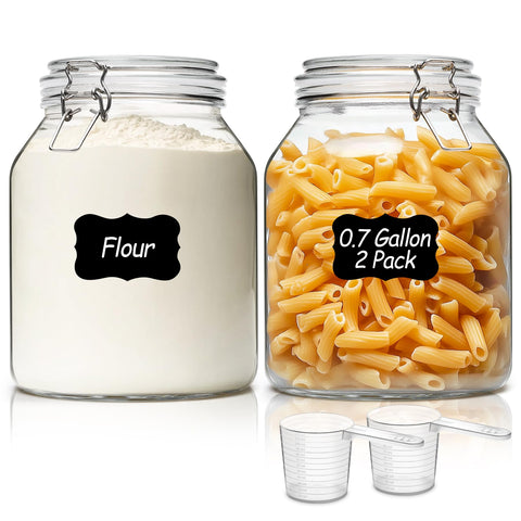 ComSaf glass jars front view showing tidy pantry storage benefit