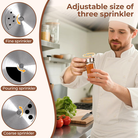 ComSaf clear glass jar filled with spices showing visibility and freshness benefit