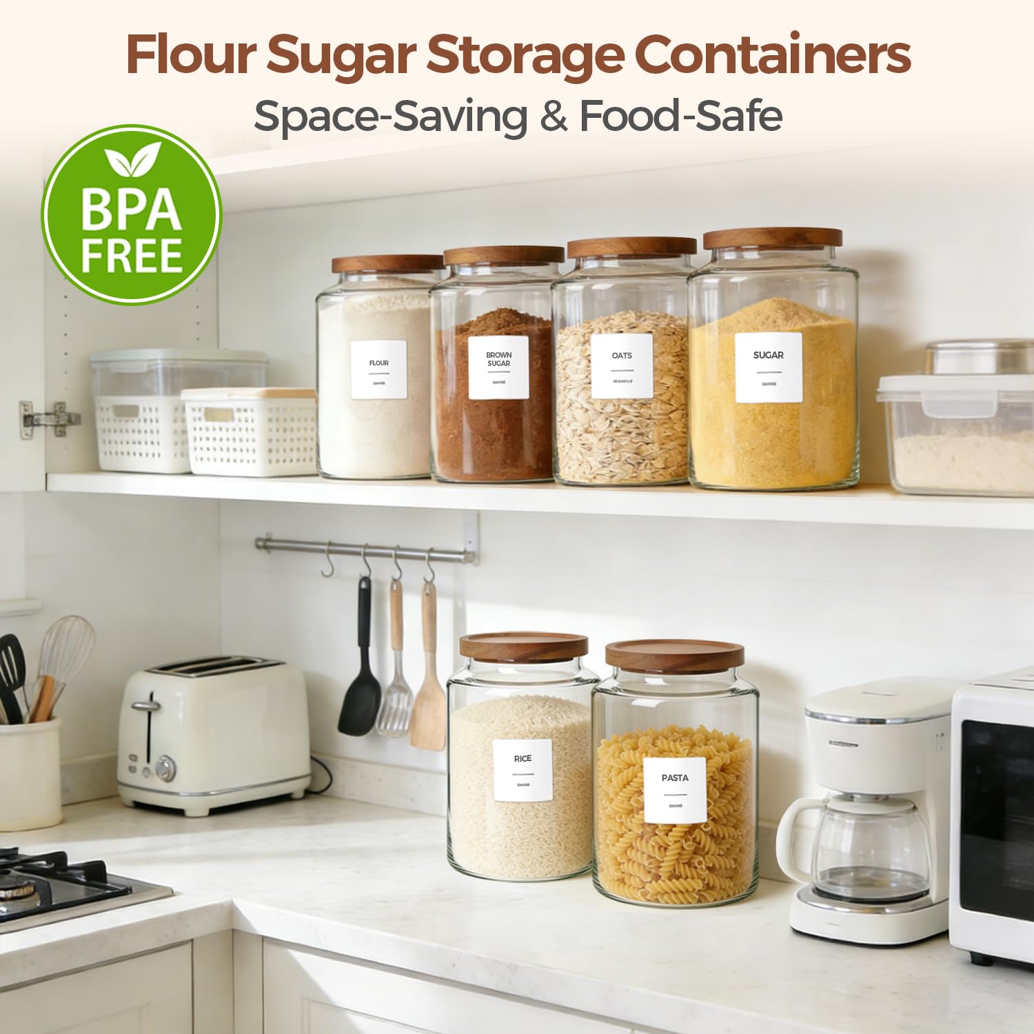 ComSaf scoops and waterproof labels displayed for organized measuring