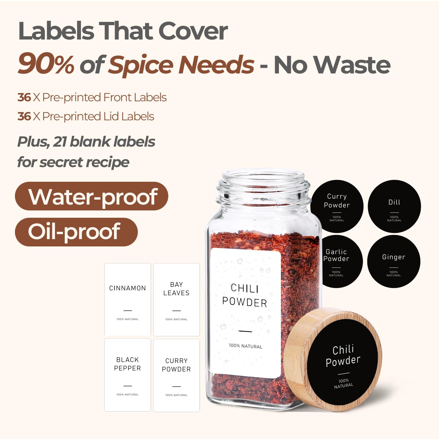 ComSaf sheet of preprinted labels and blank stickers for quick identification