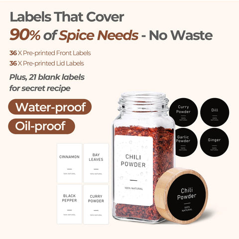 ComSaf sheet of preprinted labels and blank stickers for quick identification