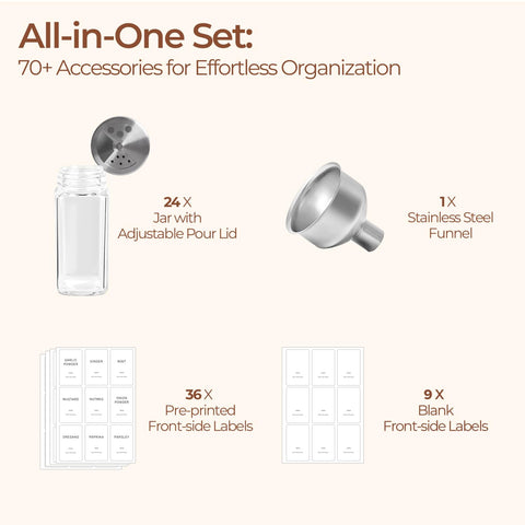 ComSaf sheet of preprinted and blank labels showing quick organization benefit