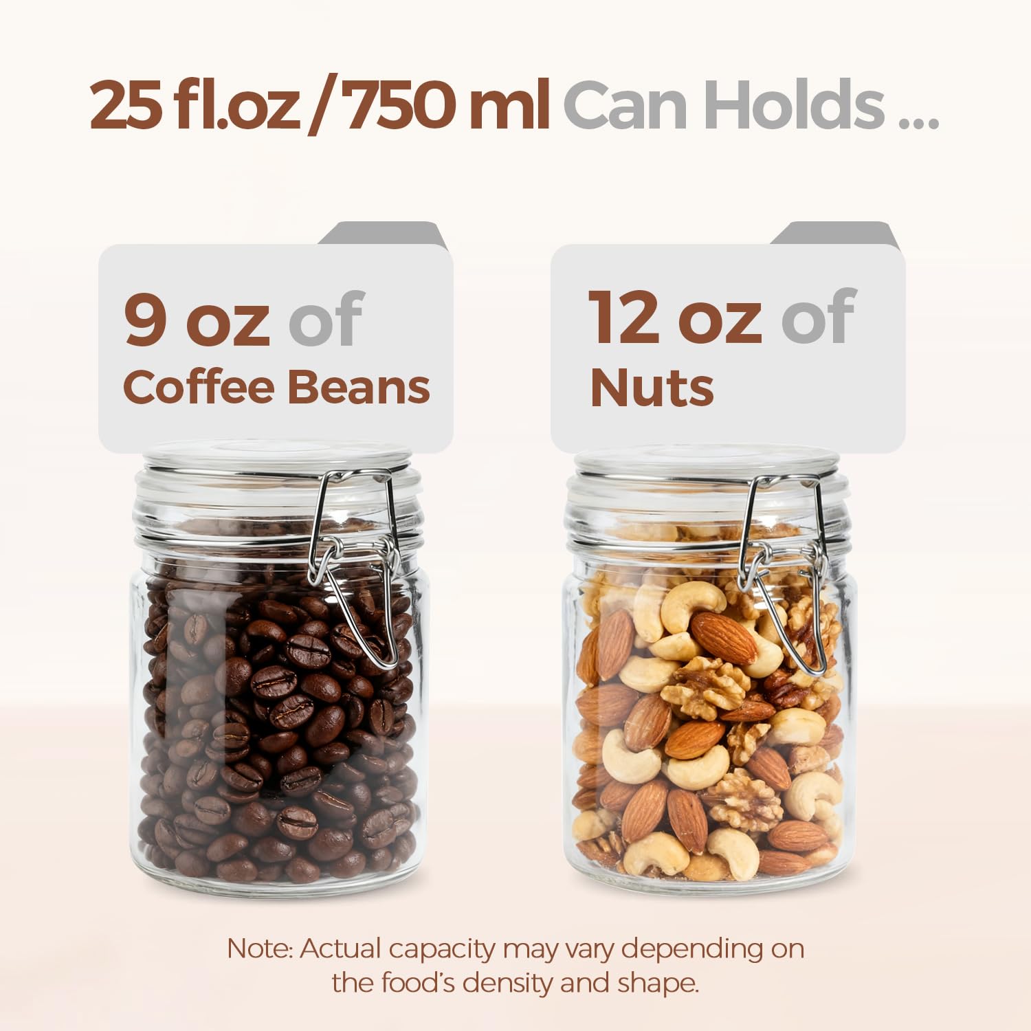 ComSaf labeled jars with contents visible for quick identification benefit