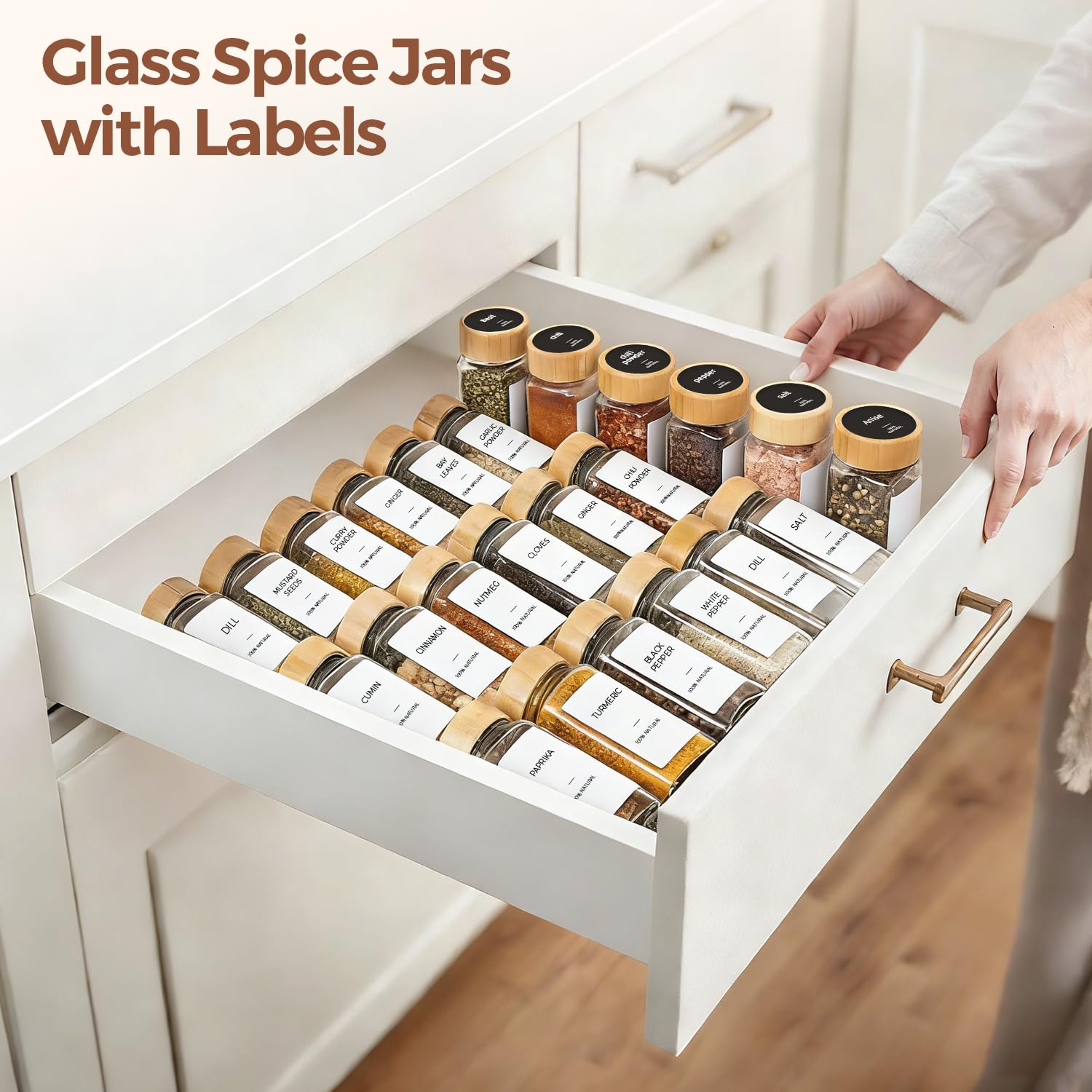 ComSaf lifestyle shot of jars in use during cooking for easy seasoning