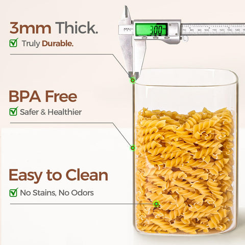 ComSaf included measuring scoop beside jar for precise portioning benefit