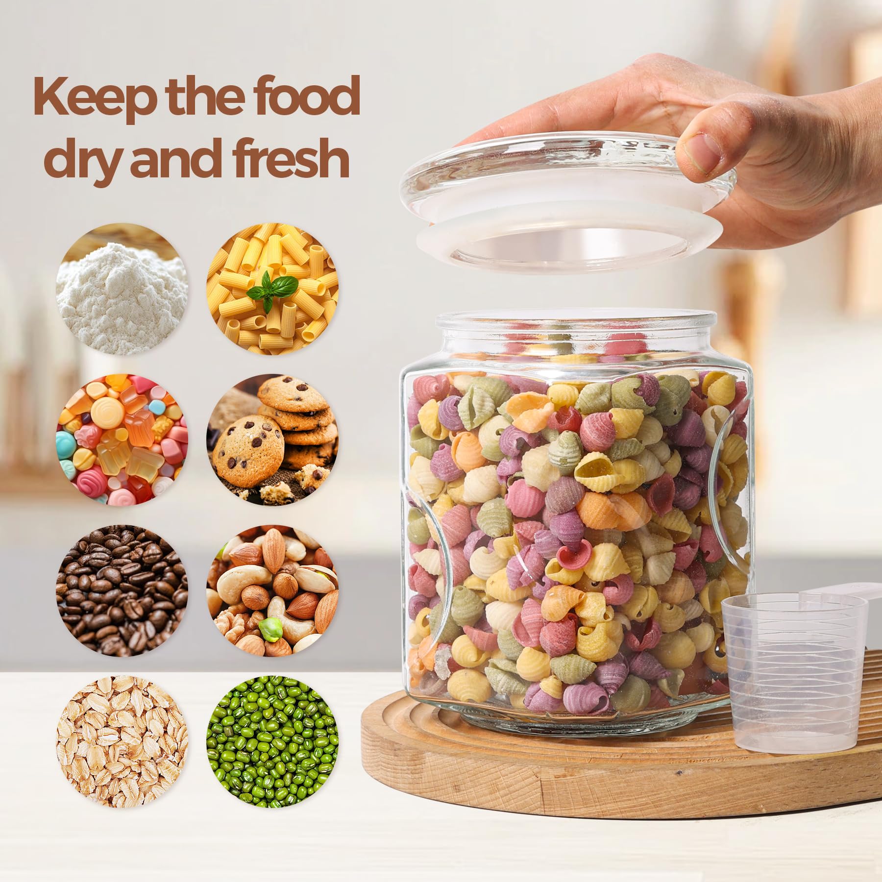 ComSaf included measuring scoops and reusable labels for precise portioning