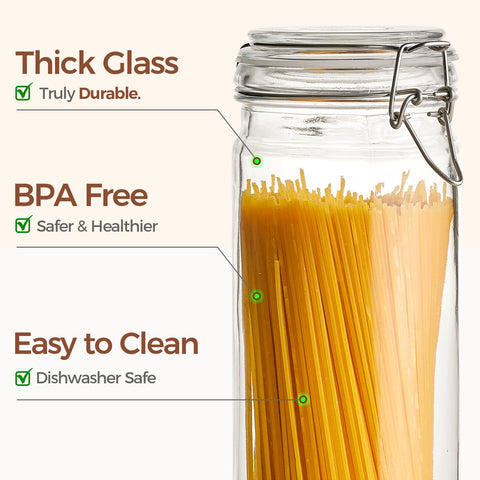 ComSaf open jar mouth showing 3.3-inch wide opening for easy refills