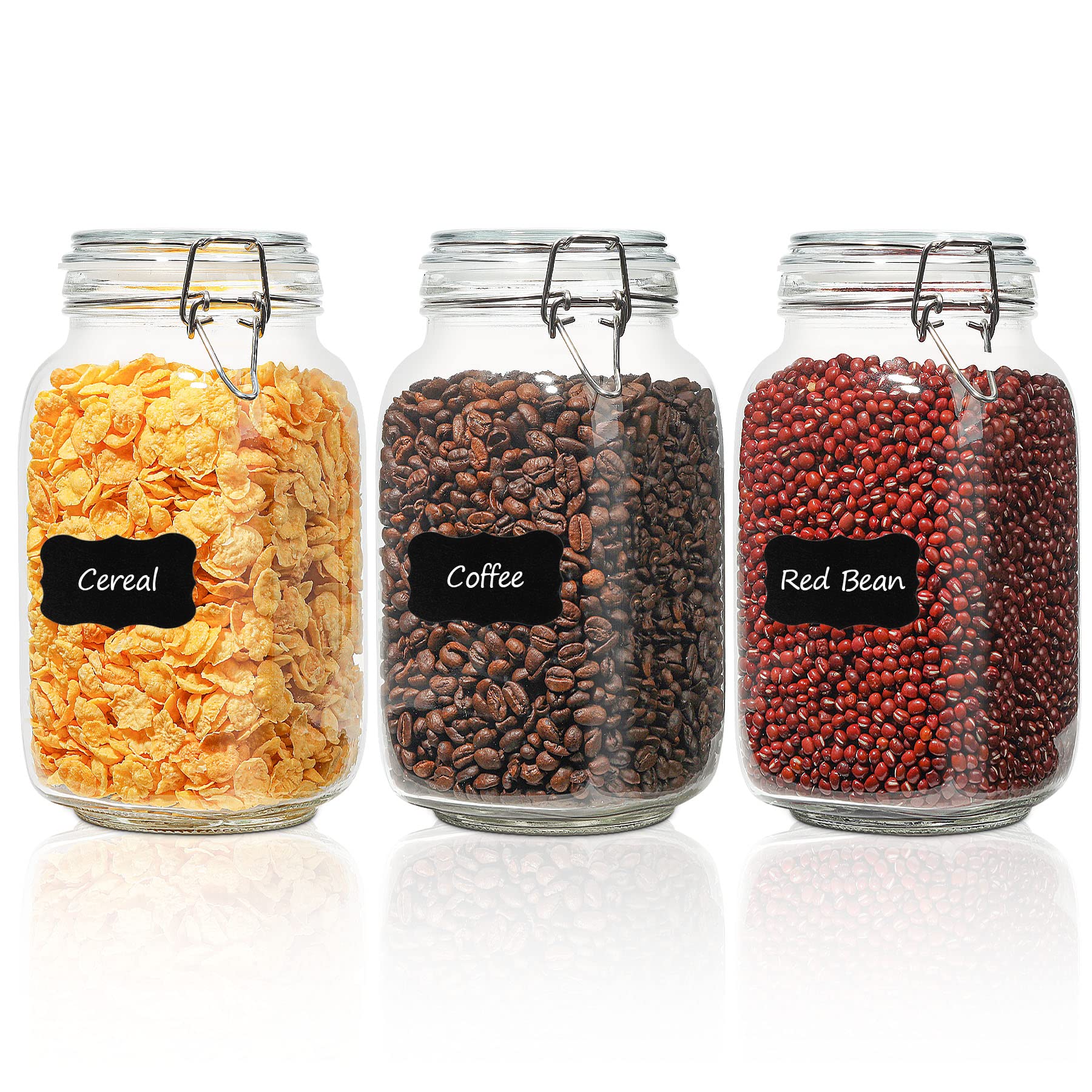 ComSaf three-pack front view showing neat pantry organization and visible contents
