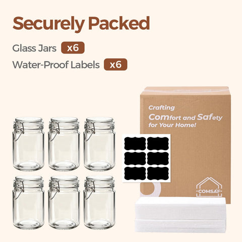 ComSaf clear glass detail highlighting clarity and durable finish benefit