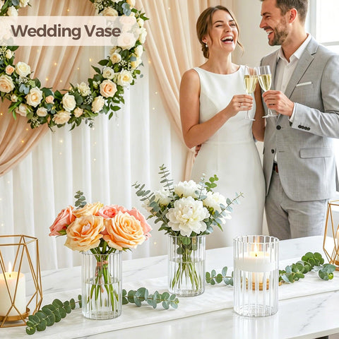 ComSaf vase holding a single rose showcasing elegant floral display