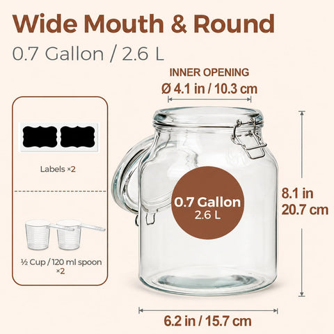 ComSaf jar wide mouth with scoop for easy portioning benefit