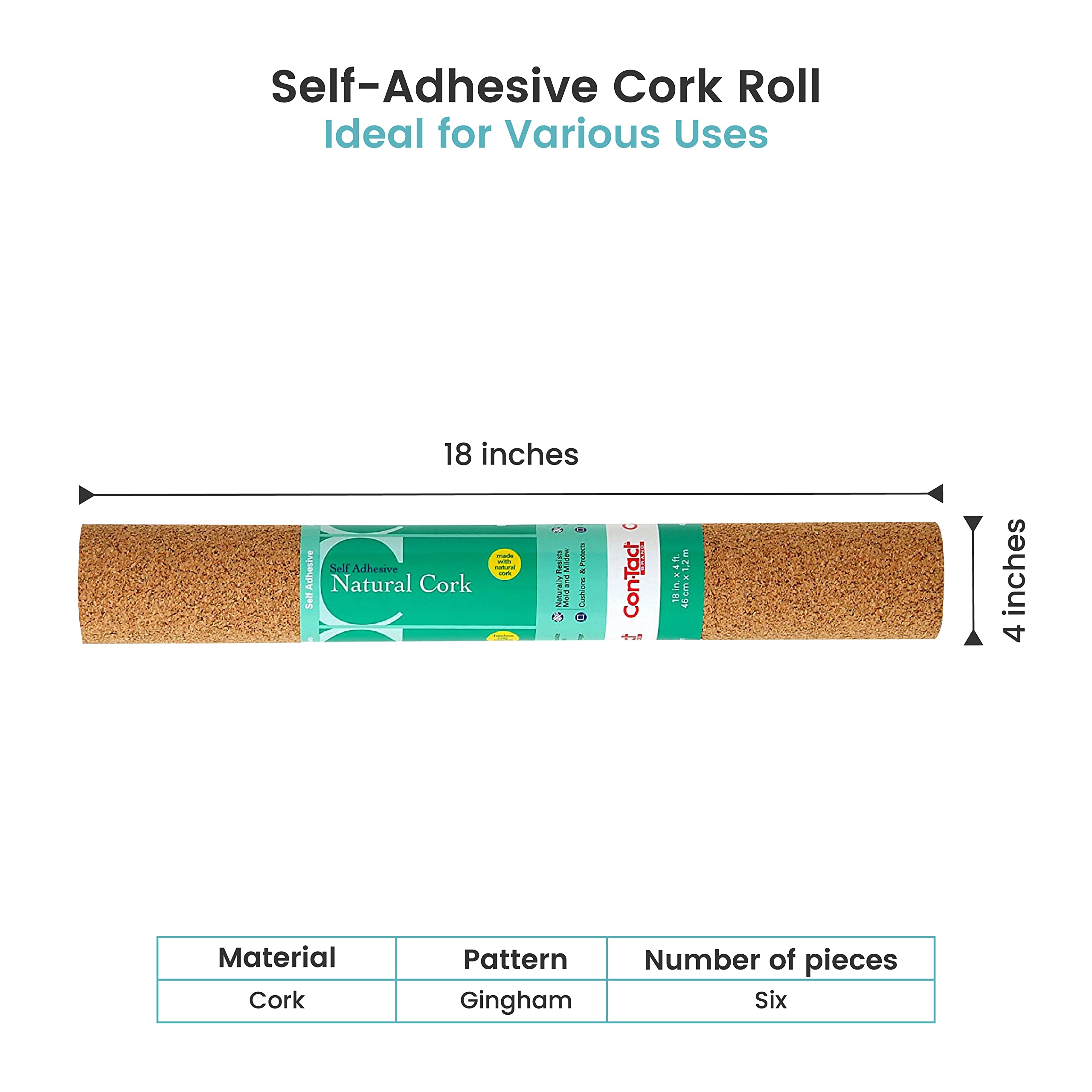 Con-Tact cork texture close-up highlighting natural grain and cushioning benefit