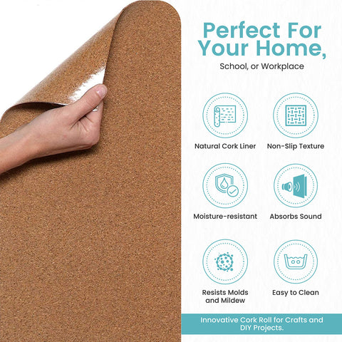 Con-Tact cork peel-and-stick backing revealed for easy-installation advantage