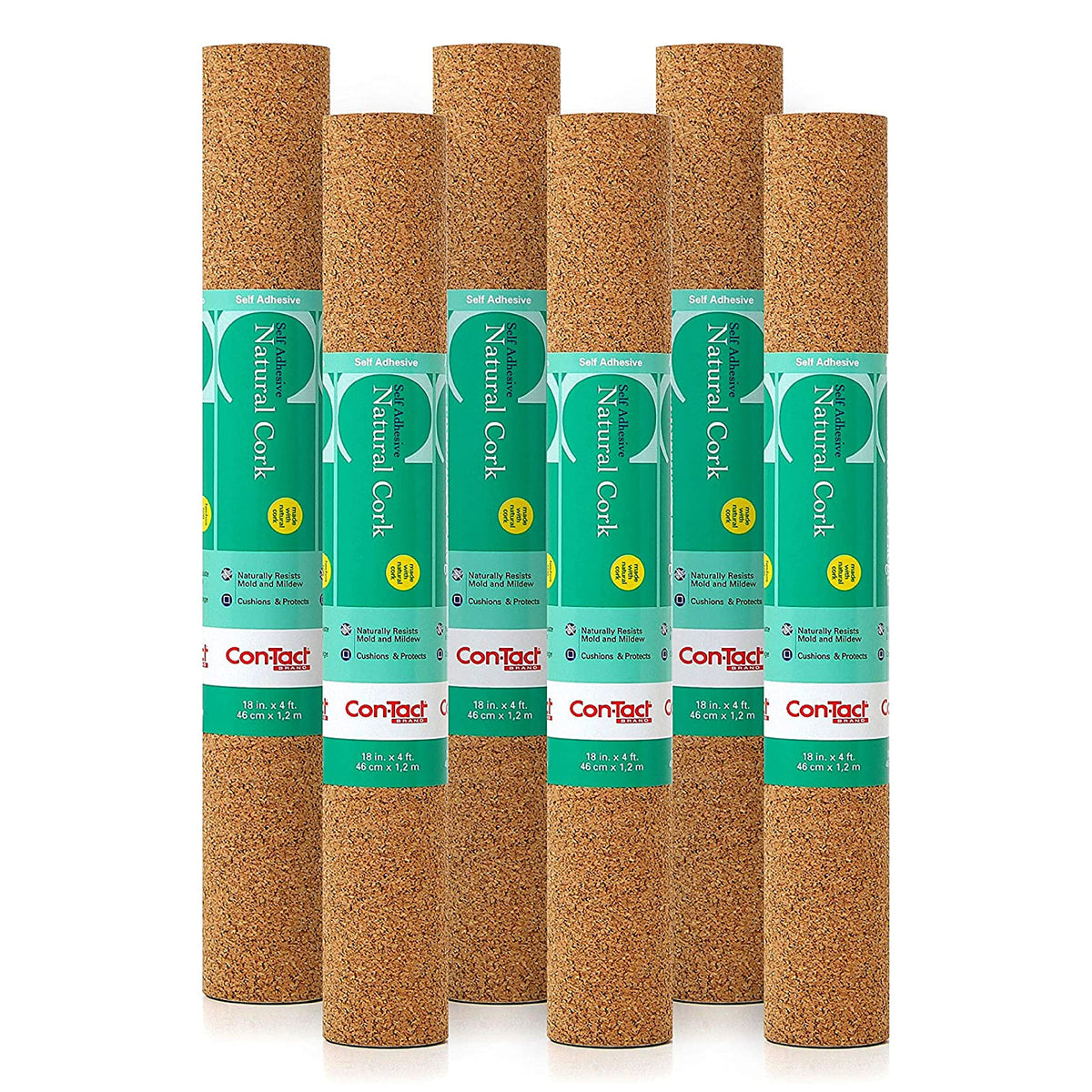 Con-Tact cork roll front packaging showing dimensions and pack count for quick choice