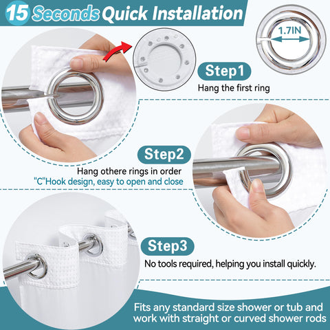 Conbo Mio flexible on-rings installed for fast, no-hook hanging benefit