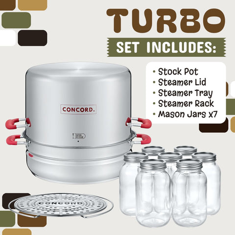 Concord stainless steel jar rack and tray holding jars securely benefit