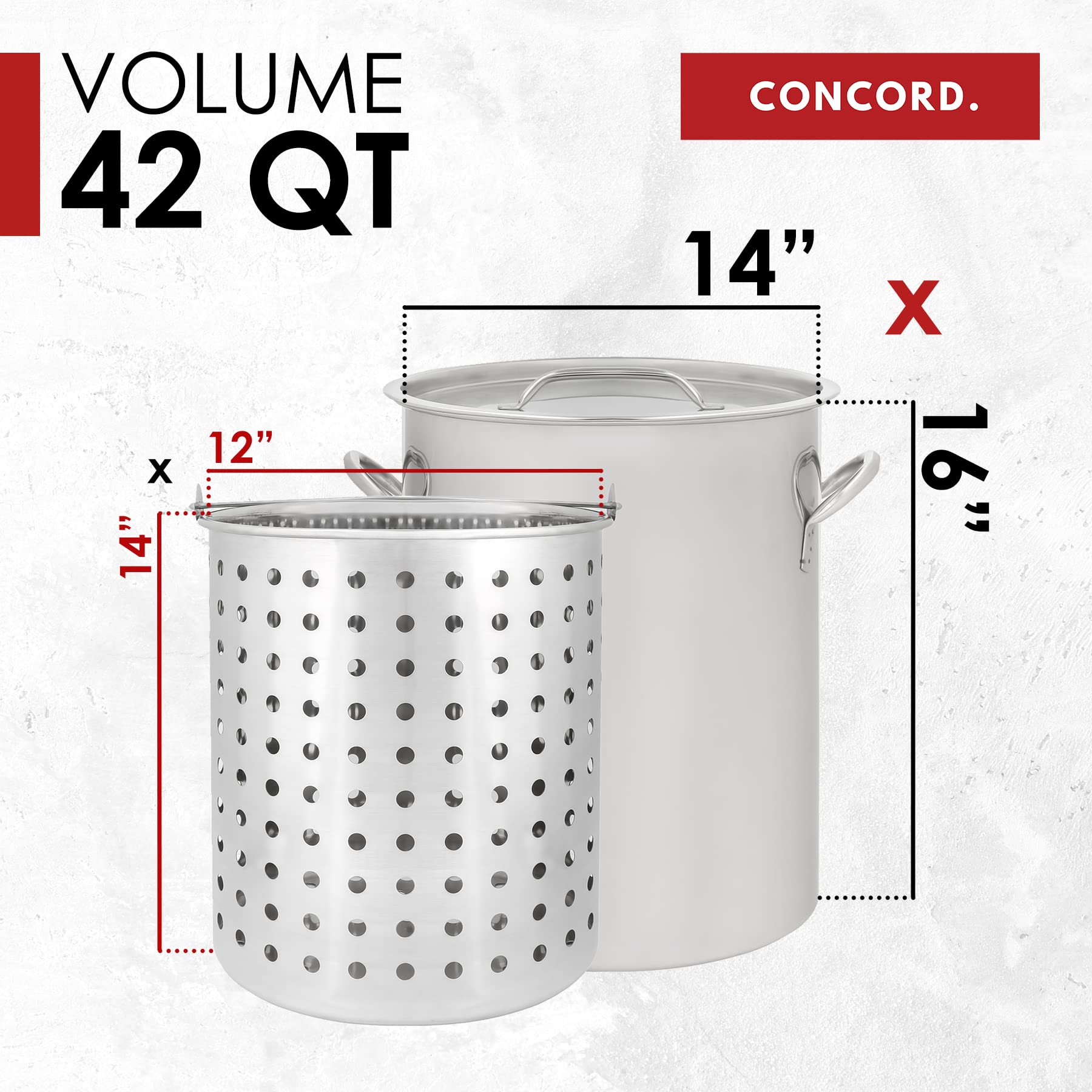 Concord Cookware pot in use with seafood boil demonstrating large‑batch cooking benefit