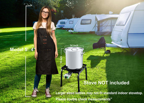 Concord Cookware next to measuring stick showing size and volume capacity benefit