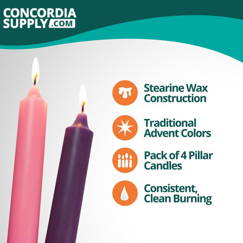 Concordia Supply close-up of candle top and wick, demonstrating clean finish and easy lighting