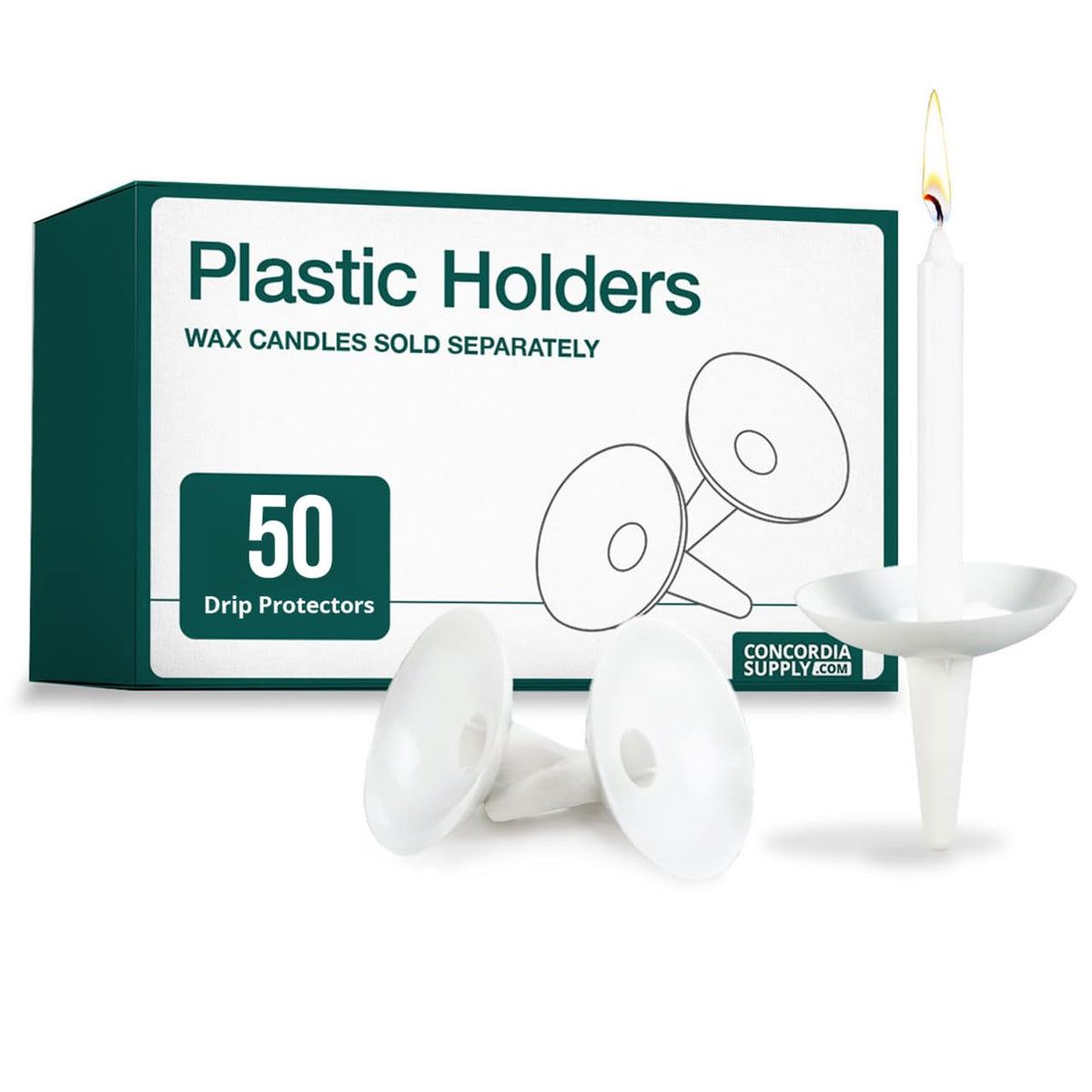 Concordia Supply front packaging showing 50 holders for event readiness