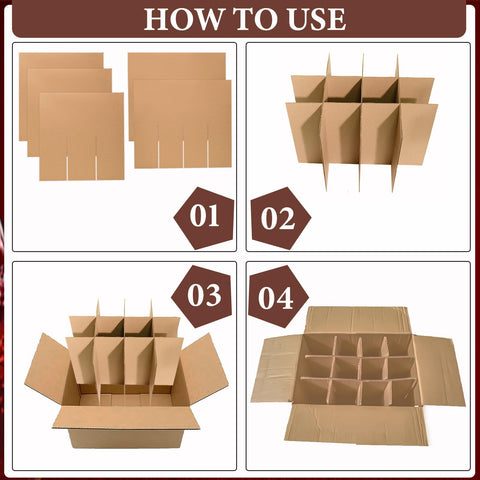 CONEHOY assembled divider grid fitted in a 16x12x12 box for secure separation