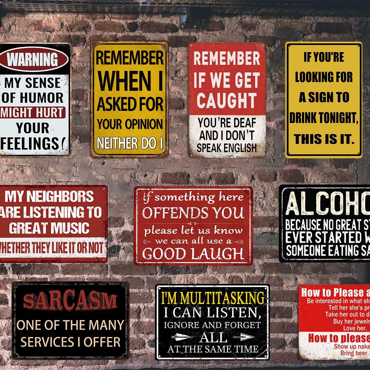 CONHUIDF signs styled in a man cave showing personality and fun atmosphere