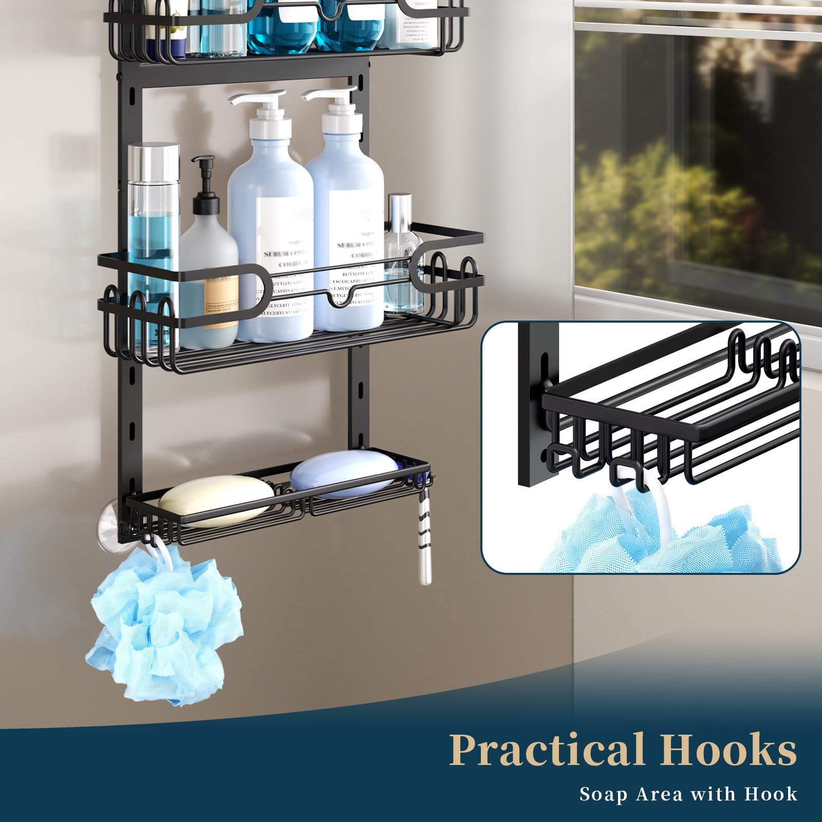 Consumest hollow shelf detail showing drainage design for quick drying and reduced moisture