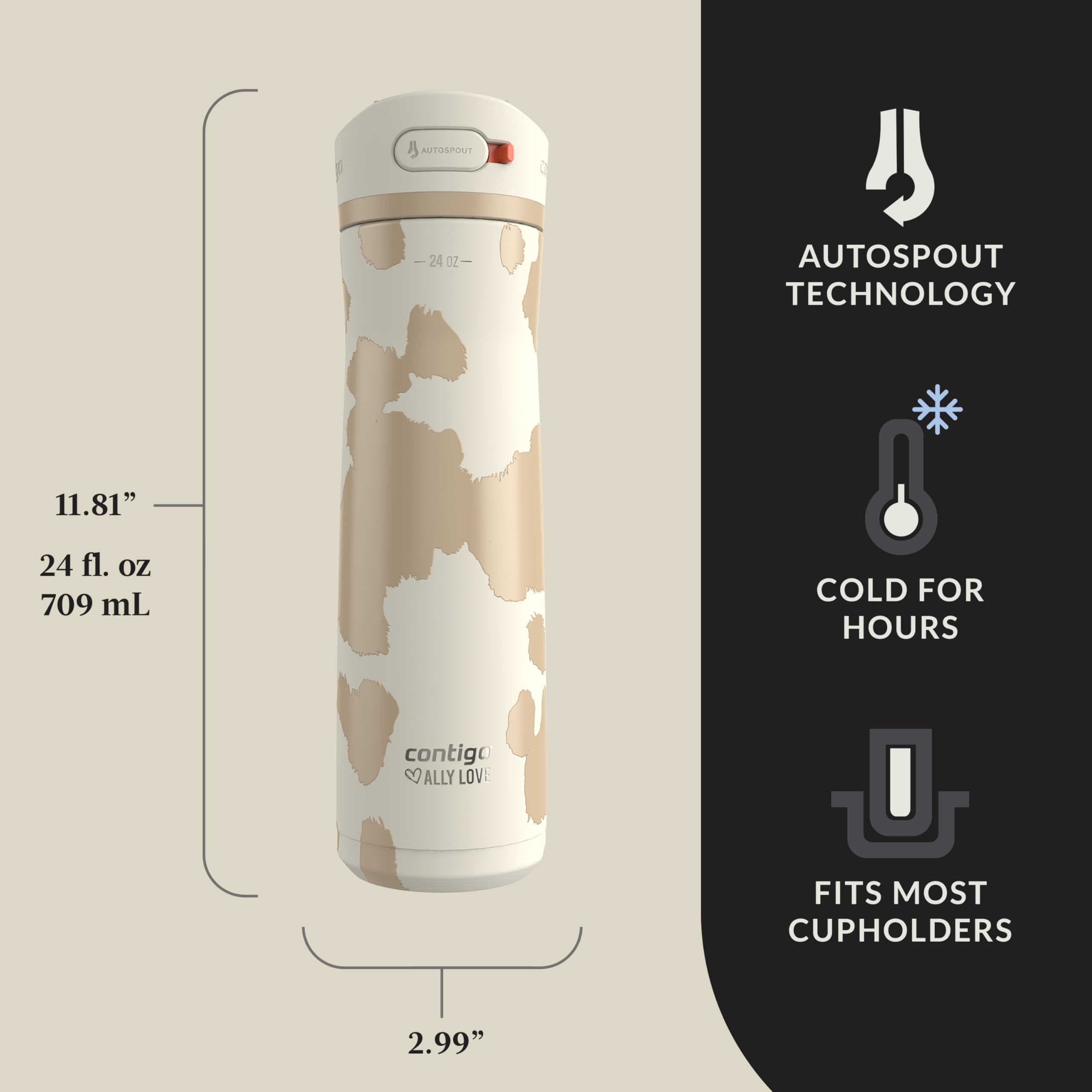 Contigo handle detail demonstrating secure carry convenience